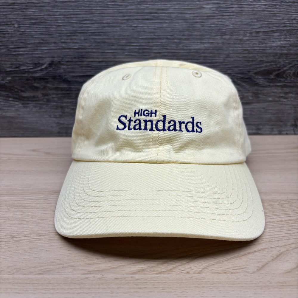 Ritual High Standards Hat Cap Strap Back Yellow Embroidered Mens Dad Baseball